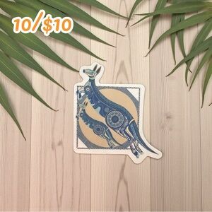 Geometric Kangaroo Sticker – 1 1/2”